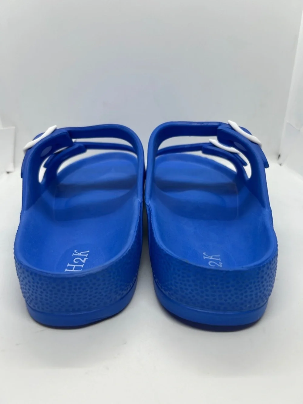 Blue H2K Men’s Lightweight Soft Slides Adjustable Sandals Buddy Size 12 NWOT